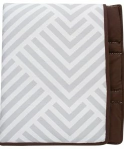 Lambs & Ivy Jett Reversible Quilt - Gray, Brown, White, Modern