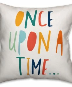 DDCG Once Upon A Time Bright Tones Design 16x16 Spun Poly Pillow