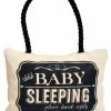 Kitchen Wine And Home Shhh Baby Sleeping Soft Door Hanger, Made In The USA, Black