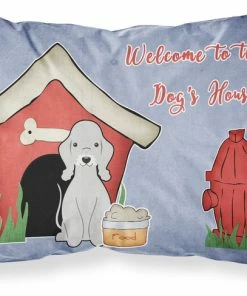 The-store Dog House Collection Bedlington Terrier Blue Fabric Standard Pillowcase